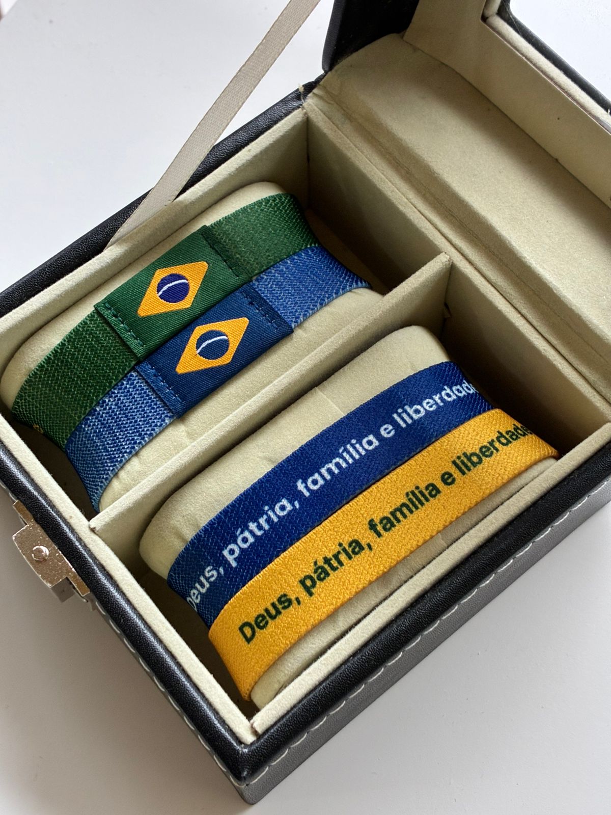 Kit 3 Pulseiras Patriotas com NFC