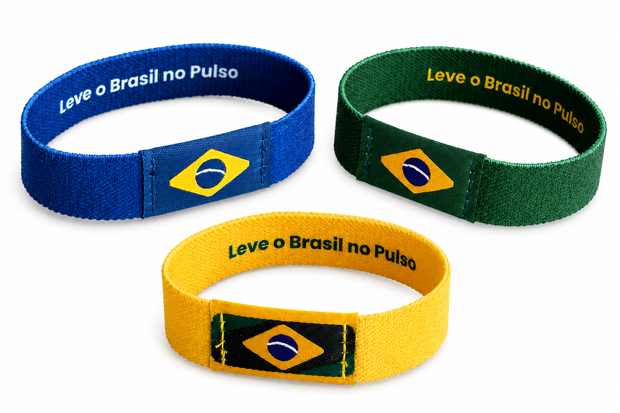 Kit 3 Pulseiras Patriotas com NFC