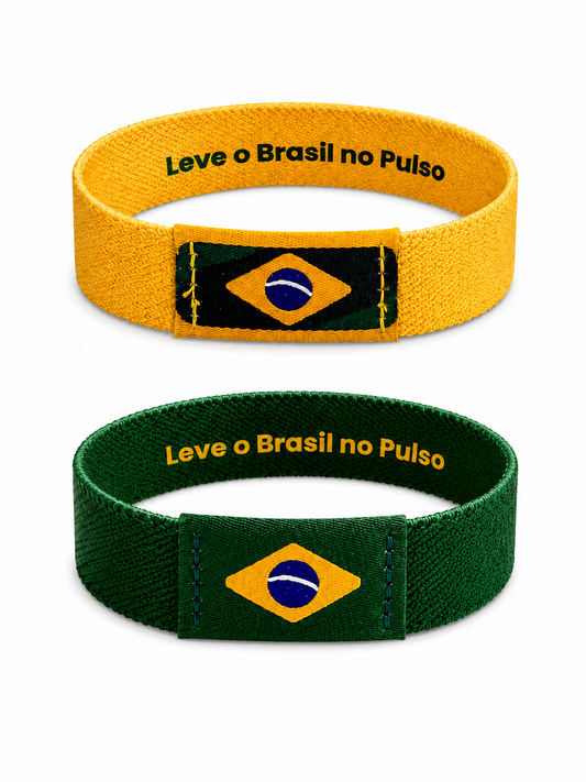 Kit 2 Pulseiras Patriotas com NFC