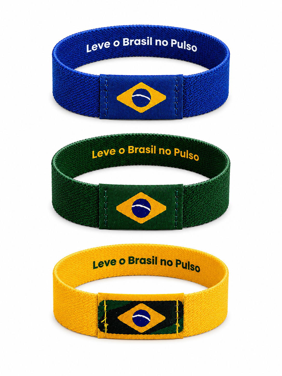 Kit 3 Pulseiras Patriotas com NFC