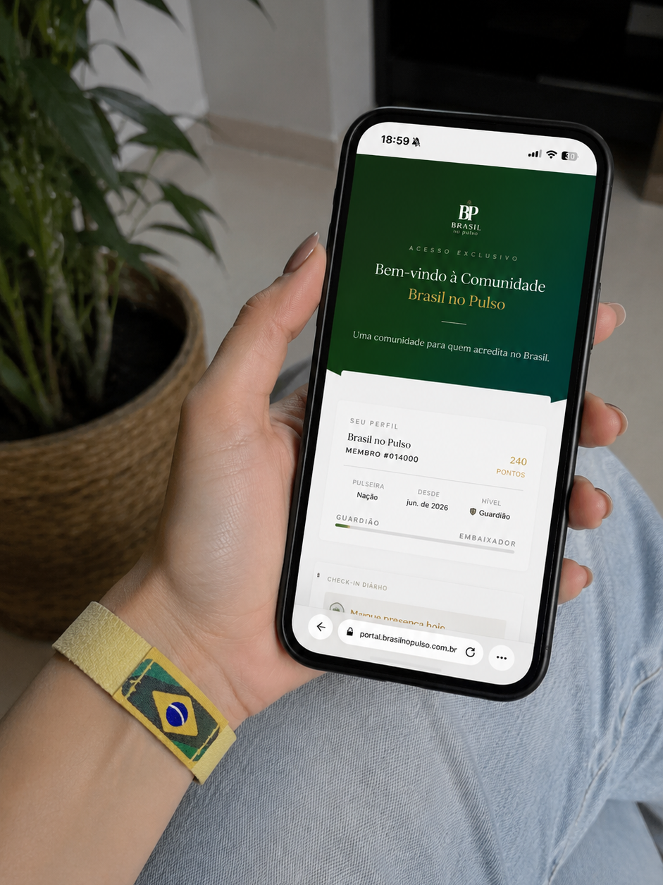 Kit 2 Pulseiras Patriotas com NFC