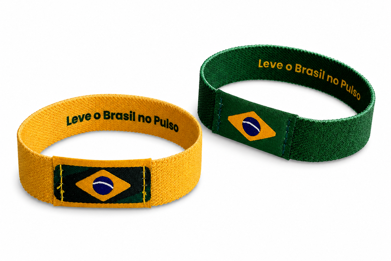 Kit 2 Pulseiras Patriotas com NFC